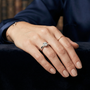 Sterling Silver Solitaire Moissanite Four Prong Engagement Ring