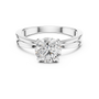 3 CT Round Solitaire Moissanite Sterling Silver Engagement Ring