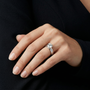 Round Cut 2 CT Moissanite Solitaire Sterling Silver Engagement Ring