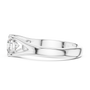 Women's Round Cut Solitaire Moissanite Sterling Silver Engagement Ring