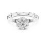 1 CT Round Cut Moissanite Solitaire Sterling Silver Engagement Ring