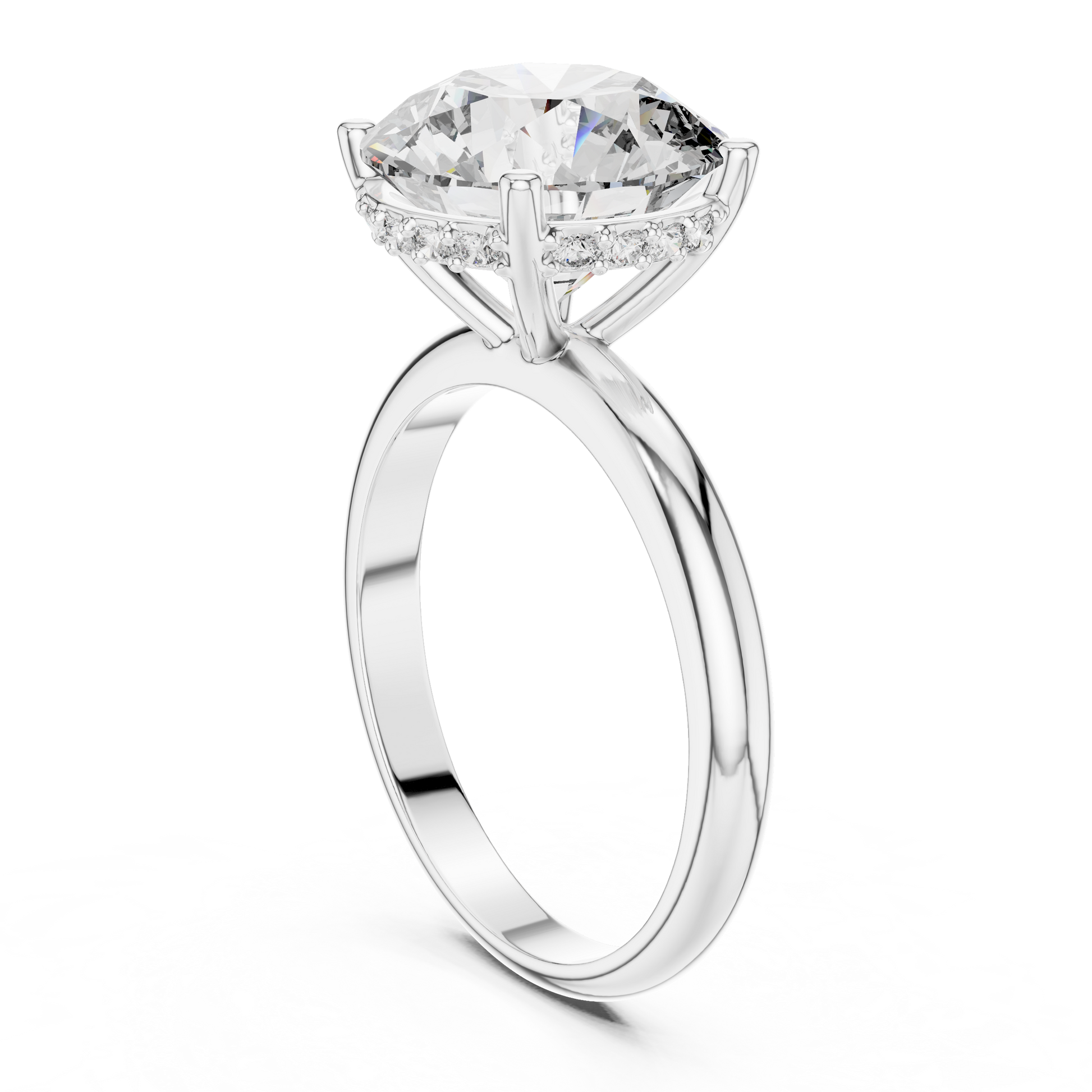 Serenity Shine Solitaire 5 CT Round Diamond Ring in 925 Sterling Silver