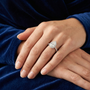 2 CT Pear Cut Moissanite Engagement Ring in 925 Sterling Silver