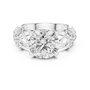 3 CT Round Cut VVS Luxe Secret Garden Moissanite Diamond Ring 925 Sterling Silver
