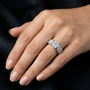 2 CT Round Cut VVS FlyerFit Encore Moissanite Diamond Ring 925 Sterling Silver