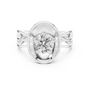 2 CT VVS Round Cut Elevated Bezel Plate With Claw Prongs Solitaire Moissanite Diamond Ring 925 Sterling Silver
