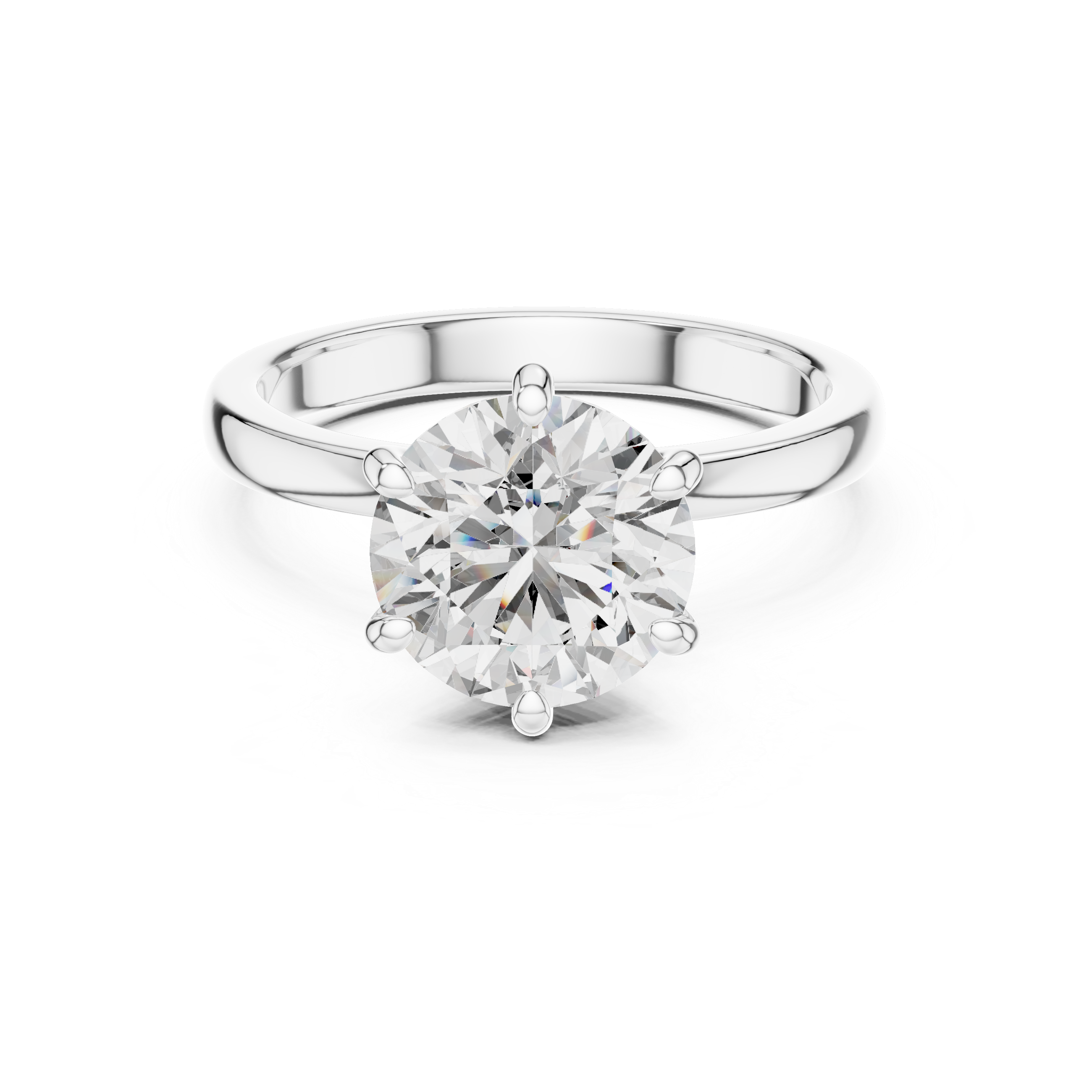 The Hidden Halo Round Cut Moissanite Solitaire Diamond Setting With A Bypass Or Twist Band