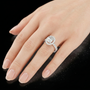 The Oval Cut Moissanite Vintage Inspired Hidden Halo 925 Sterling Silver Engagement Ring