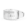 Men's Ribbed Texture Contemporary Cluster Round Moissanite Band in Sterling Silver