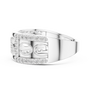 Men's Oval Cluster Micro-Pavé Statement Band Ring – Contemporary Openwork Design