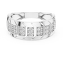 Classic Wide-Profile Bar Cluster Diamond Men’s Wedding Band in Sterling Silver
