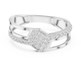 Men's Modern Geometric Architectural Split-Shank Diamond Statement Ring