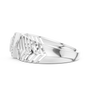 Elegant Geometric Encrusted Round Diamond Accent Band in Sterling Silver