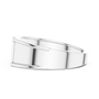 Modern Apex Geometric Men's Pavé Set Diamond Statement Band in Sterling Silver