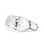 Art Deco Geometric Pavé-set Round Moissanites Men's Statement Ring