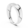 Hermès Olympe Inspired Round Moissanite Men's Ring in Sterling Silver