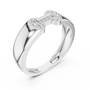 Hermès Olympe Inspired Round Moissanite Men's Ring in Sterling Silver