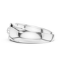 Sterling Silver Eclipse Cluster Round Moissanite Halo Men’s Statement Band