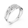 Men’s Raised Halo Round Moissanite Statement Ring in 925 Sterling Silver