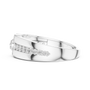 Men’s Raised Halo Round Moissanite Statement Ring in 925 Sterling Silver