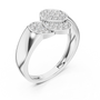 The Overlapping Trio Oval Cluster Moissanite Ring in Sterling Silver