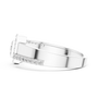 Men's Sterling Silver Geometric Interlocking Square Moissanite Cluster Ring