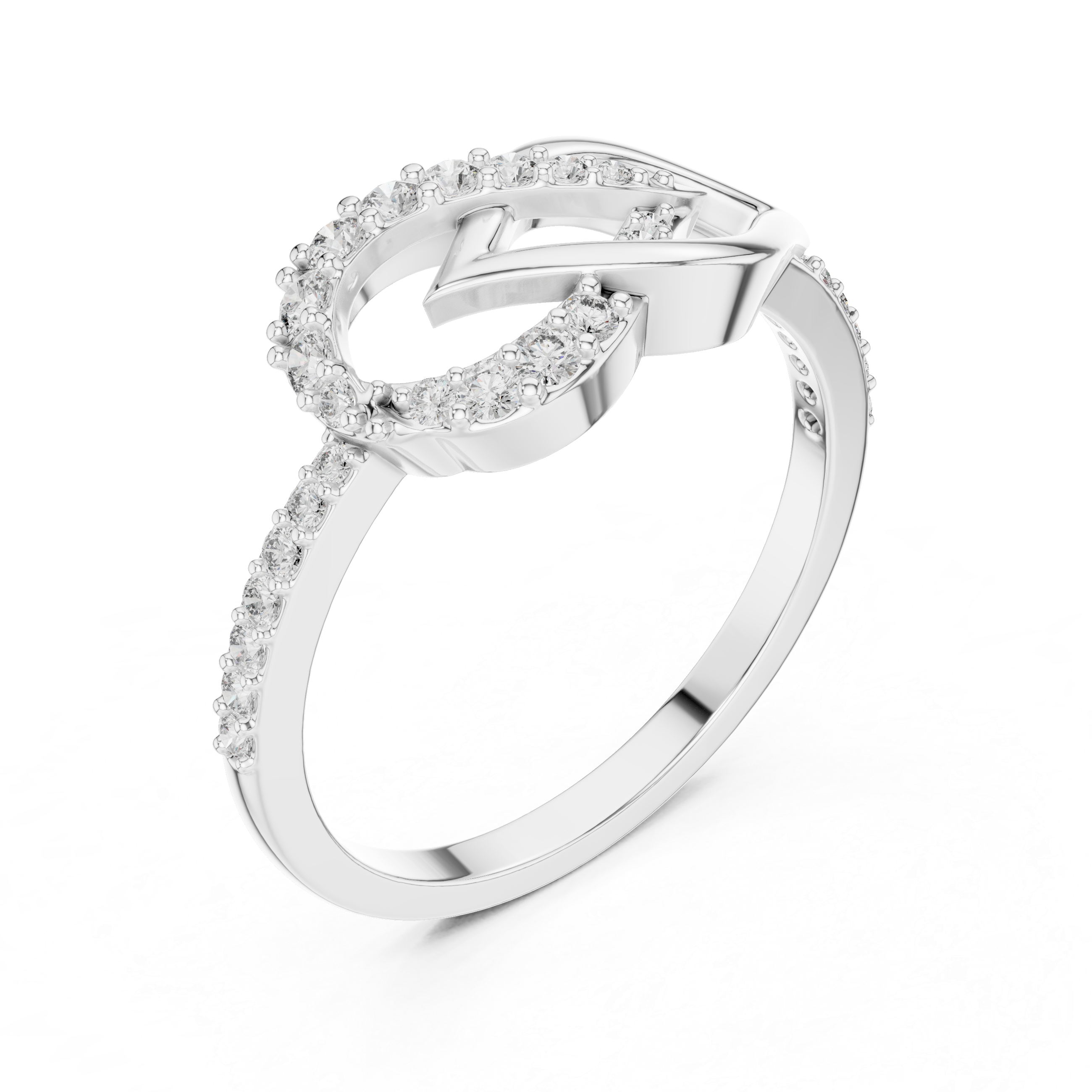 925 Sterling Silver Interlocking Infinity Loop Marquise Statement Eternity Ring
