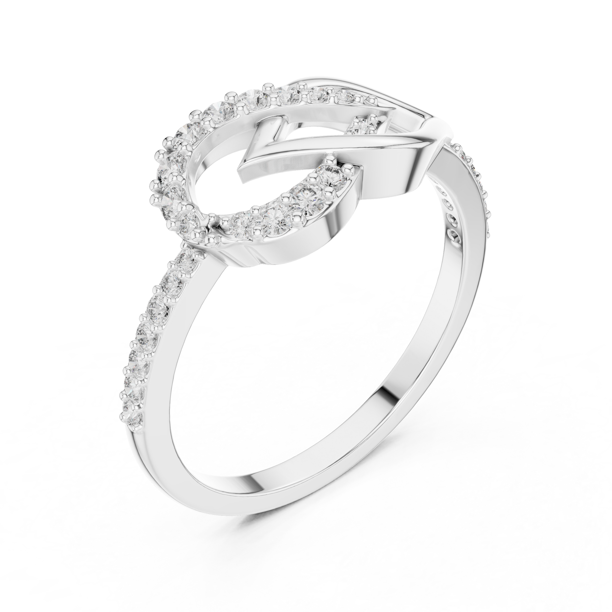925 Sterling Silver Interlocking Infinity Loop Marquise Statement Eternity Ring