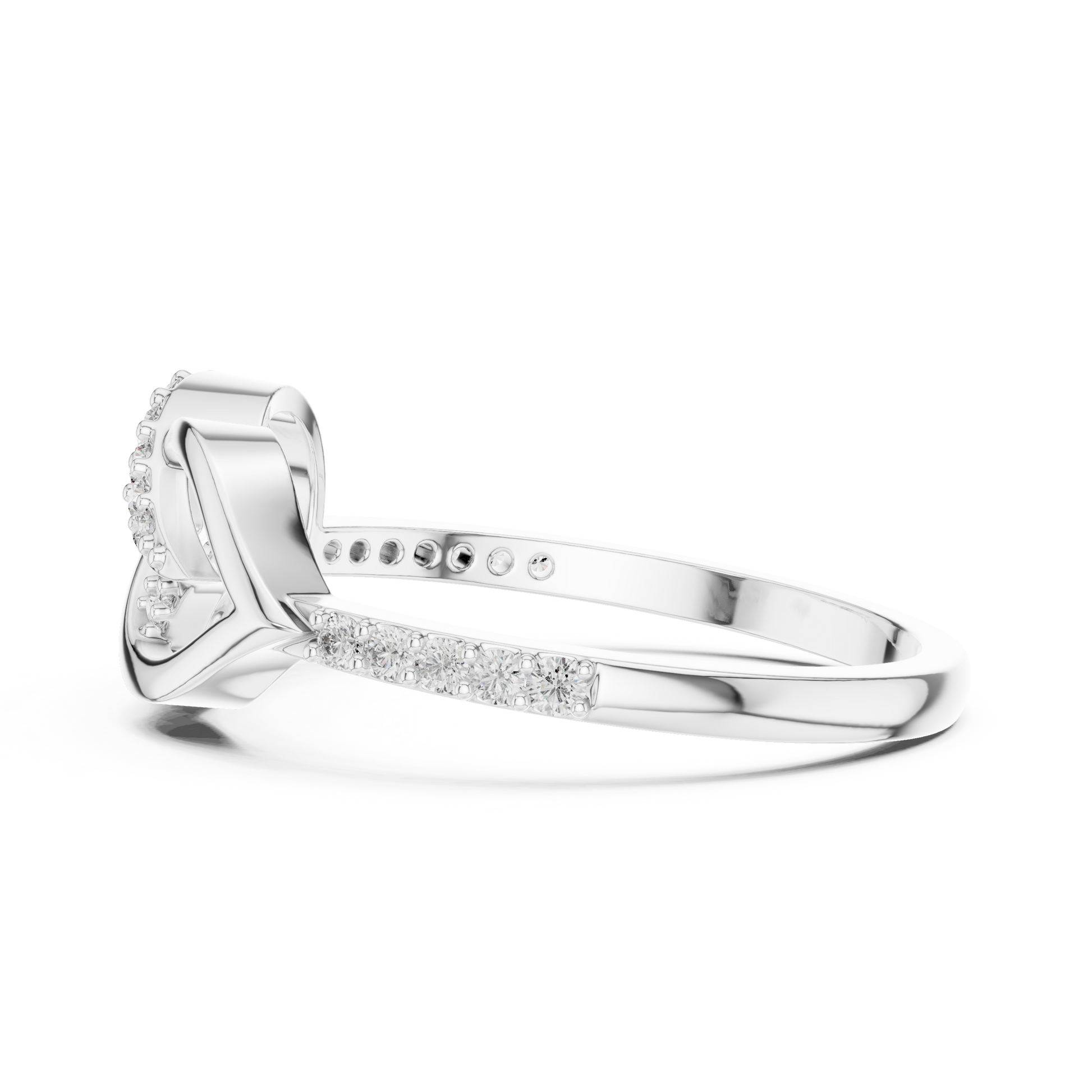 925 Sterling Silver Interlocking Infinity Loop Marquise Statement Eternity Ring