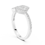 The Interlocking Geometric Duo Statement Moissanite Sterling Silver Ring