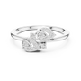 The Twin Paisley Intertwined Moissanite Diamond Engagement Ring in 925 Sterling Silver