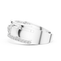 Men's Architectural Multi-Band Openwork Geometric Moissanite Ring with Symmetrical Accents
