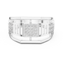 Sterling Silver Men's Ring with Geometric Round Moissanite and Wide Band