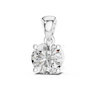 925 Sterling Silver 1 CT Round Cut Moissanite Prong Setting Solitire Diamond Pendant Necklace
