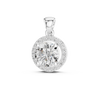 1 CT Round Cut Moissanite Prong Setting 925 Sterling Silver Diamond Pendant Necklace