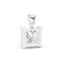 1.0 CT Princess Cut Moissanite Micro Prong Setting 925 Sterling Silver Diamond Pendant Necklace
