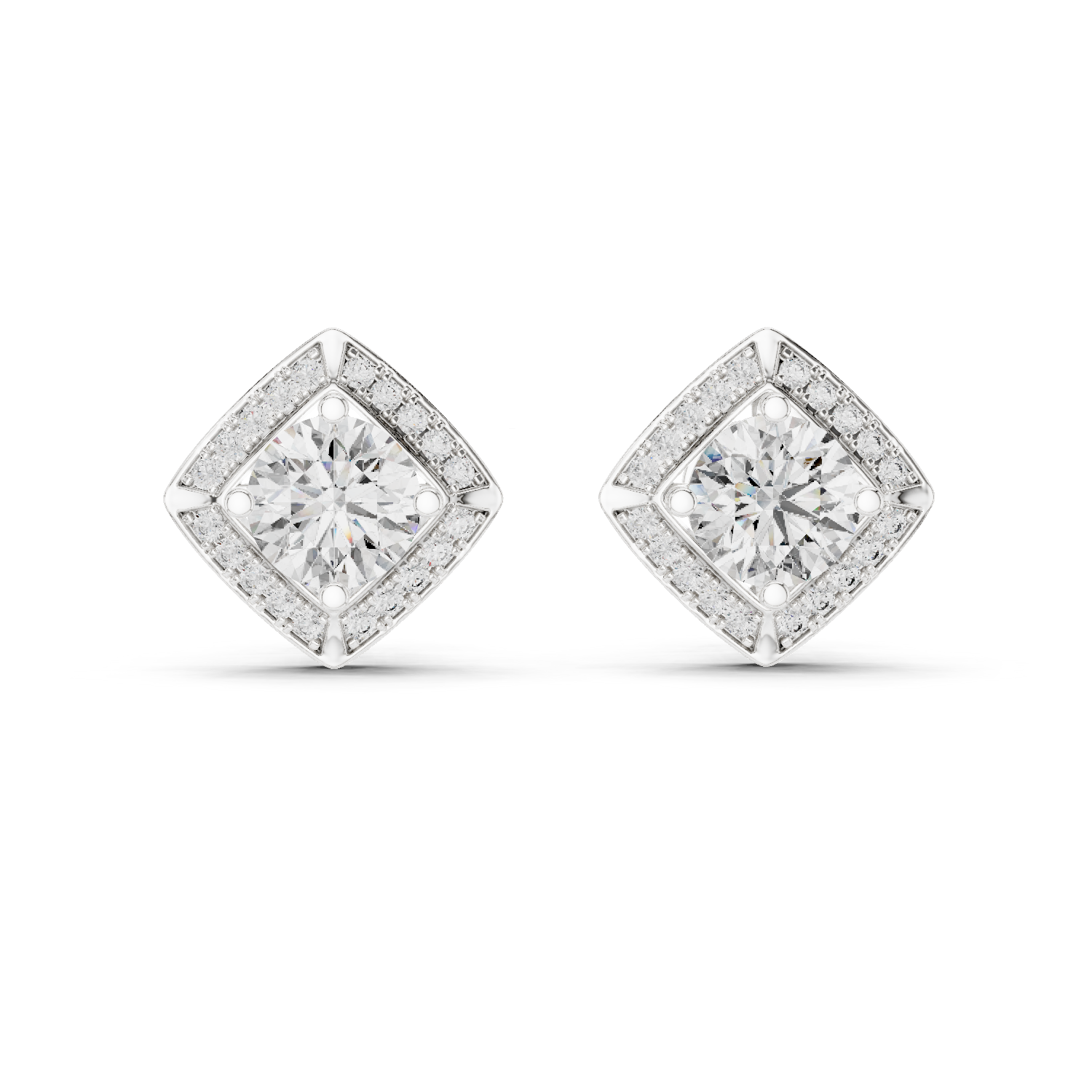 2.5 CT Round Cut 925 Sterling Silver Solitaire Moissanite Dailywear Stud Earrings