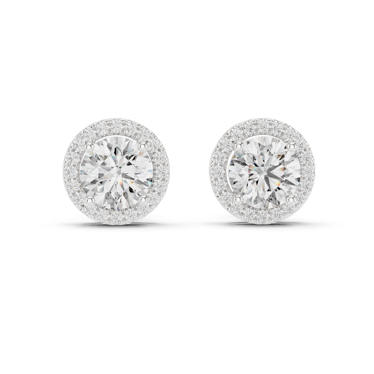 5 CT Round Cut 925 Sterling Silver Solitaire Moissanite Dailywear Stud Earrings