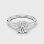 Classic Timeless Round-shaped Moissanite Silver Solitaire Engagement Ring