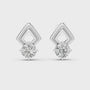 Solitaire Moissanite 2.5 CT Round Cut Sterling Silver Everyday Stud Earrings