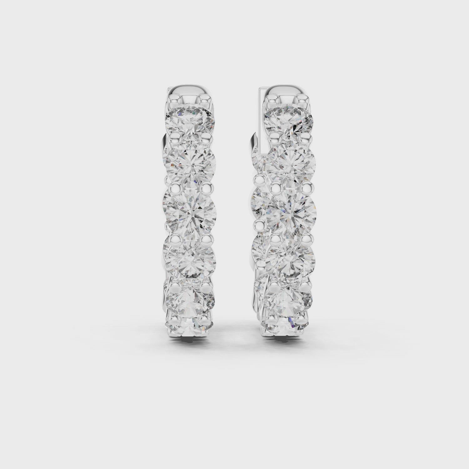 The Brilliant 1.60TCW Round Cut Moissanite Diamond Hoop Earrings