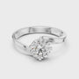 Classic 1 CT Solitaire Round Moissanite Engagement Ring in Sterling Silver