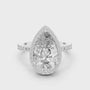 2 CT Pear Cut Moissanite Engagement Ring in 925 Sterling Silver