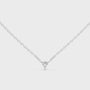 Triangular Solitaire Moissanite Sterling Silver Necklace Pendant