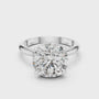 Serenity Shine Solitaire 5 CT Round Diamond Ring in 925 Sterling Silver