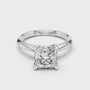 Princess Cut Moissanite Diamond Solitaire Engagement Ring for Women