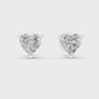 925 Sterling Silver 1.5 CT Heart Solitaire Moissanite Everyday Stud Earrings
