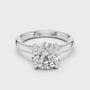 Sterling Silver Round-cut Moissanite Solitaire Engagement Ring for Women