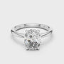 Large Oval Cut Moissanite Solitaire Diamond Engagement Ring