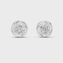 1.0 CT Round Cut 925 Sterling Silver Solitaire Moissanite Everywear Stud Earrings